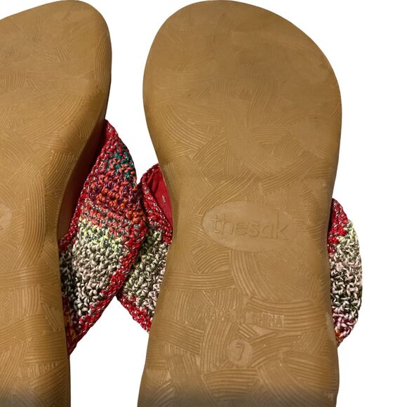 SAK Shana Crochet Thong Sandal Sunset Stripe 7 - Picture 5 of 6